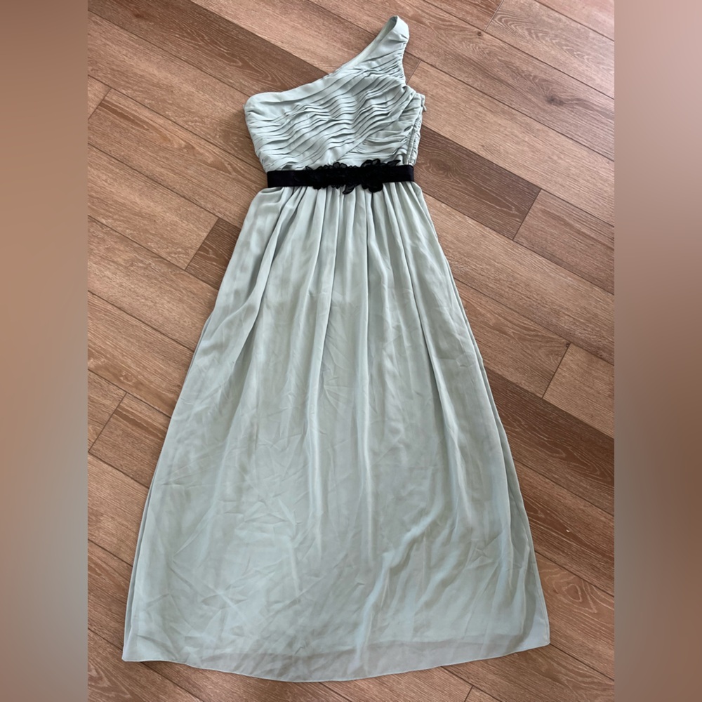 H&M Women's off the shoulder long formal mint green dress size 10